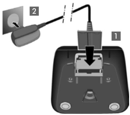 GIGASET AS320A - Raccordement du chargeur (s'il est fourni) - 1