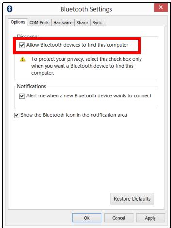 PACKARD BELL EN TEG9BH-30RT - Activer Bluetooth depuis Windows 8.1 - 2