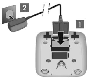 GIGASET E310A SOLO COMFORT - Raccordement du chargeur (s'il est fourni) - 1