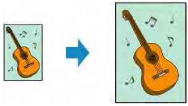 CANON MG2555C - Réduction ou agrandissement d'une copie en fonction de la taille du coupier - 1