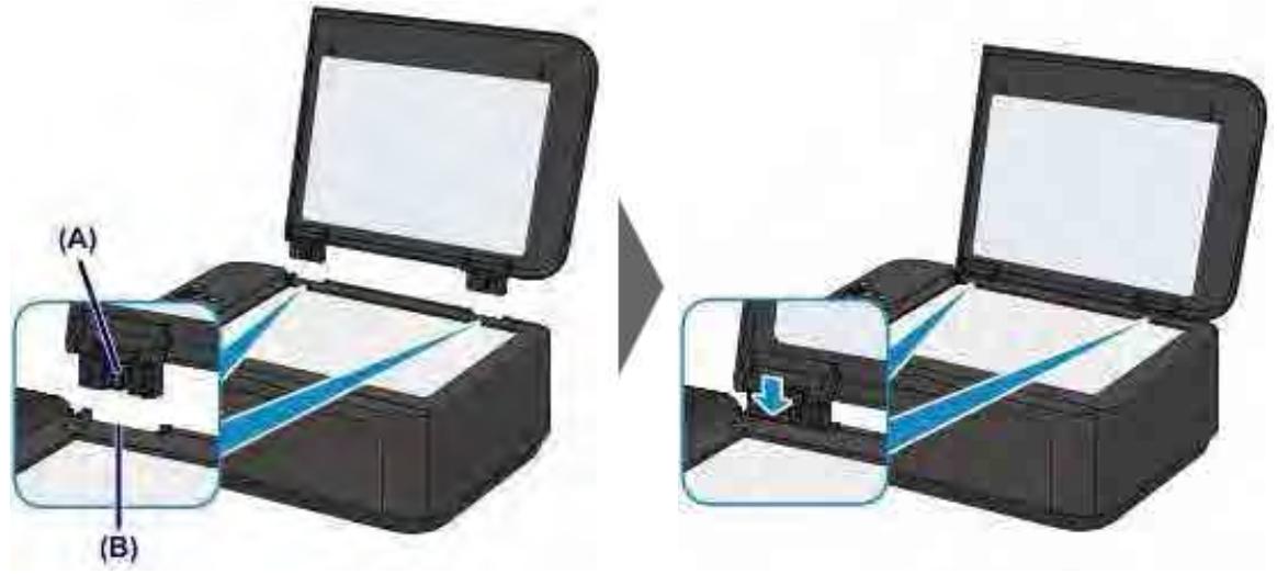 CANON MG2555C - Fixation du couvercle du scanner : - 1