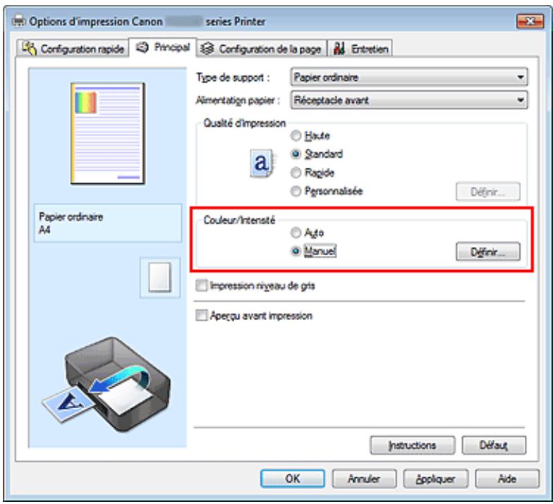CANON MG2555C - Réglage de l'intensité - 3