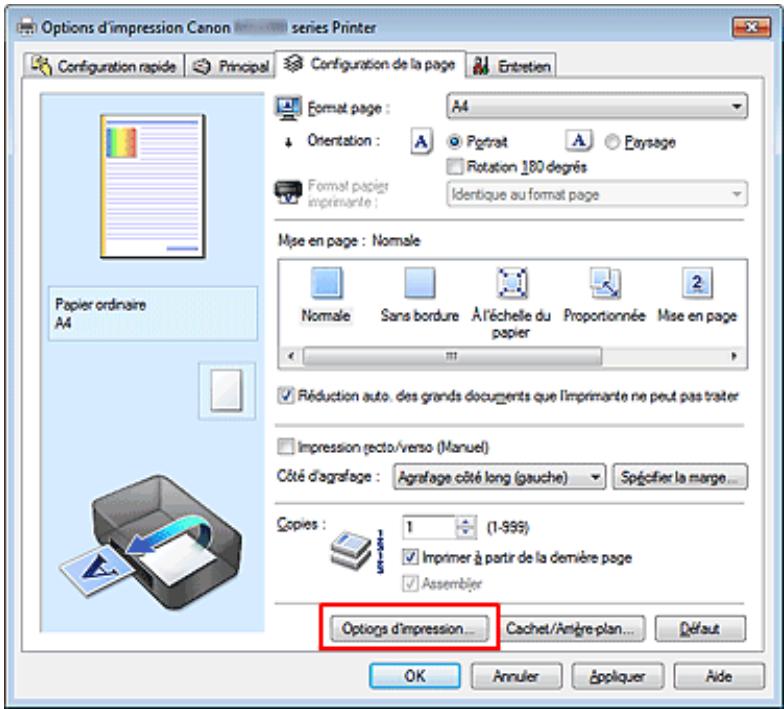 CANON MG2555C - Changement des options d'impression - 1
