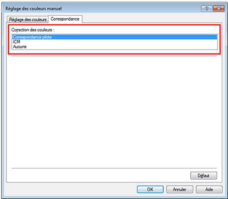 CANON MG2555C - Définition de la correction des couleurs - 2