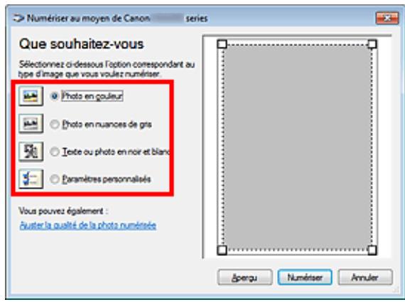 CANON MG2555C - Sélectionnez un type d'image selon l'élement à numériser. - 1