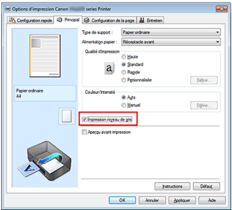 CANON MG2555C - Impression d'un document couleur en monochrome - 2