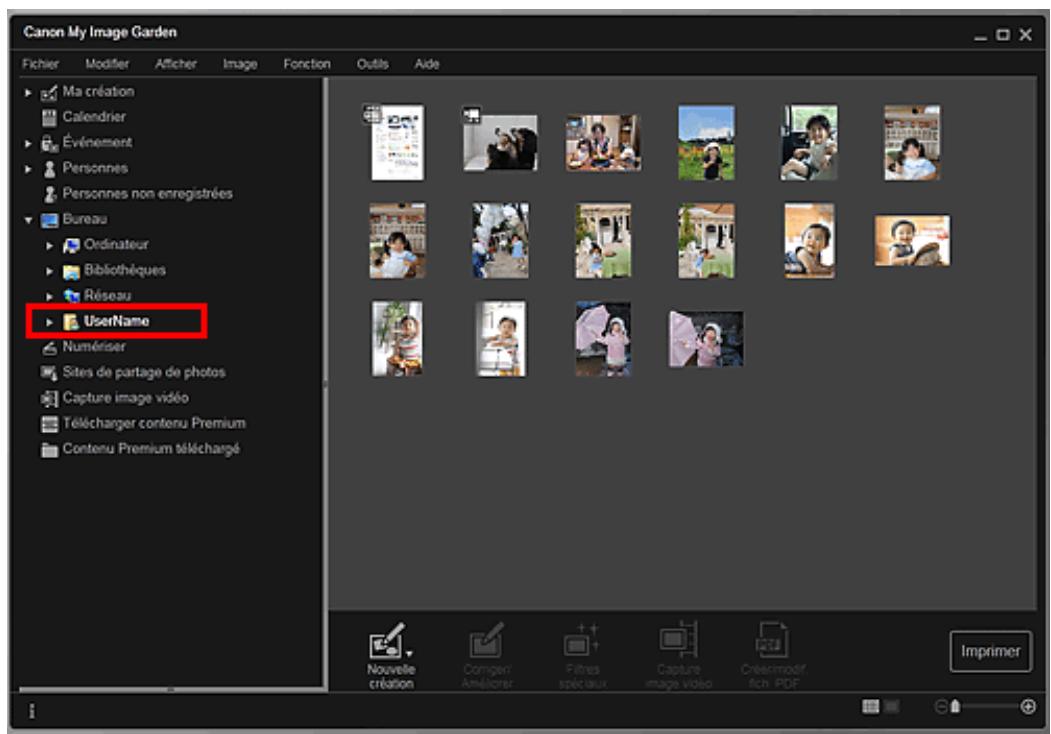 CANON MG2555C - Vue d'un dossier (images, fichiers PDF et vidEOS) - 1