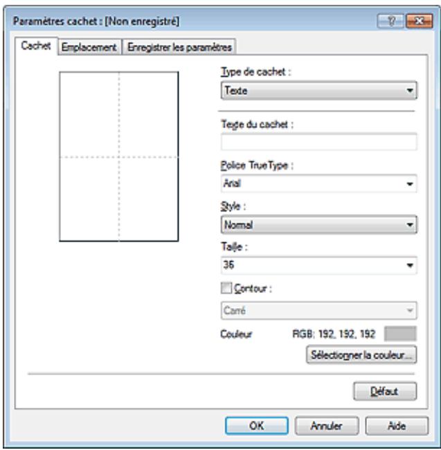 CANON MG2555C - Cliquez sur Définir le cachet... - 1