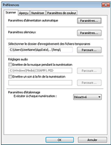 CANON MG2555C - Boîte de dialogue Préférences - 1