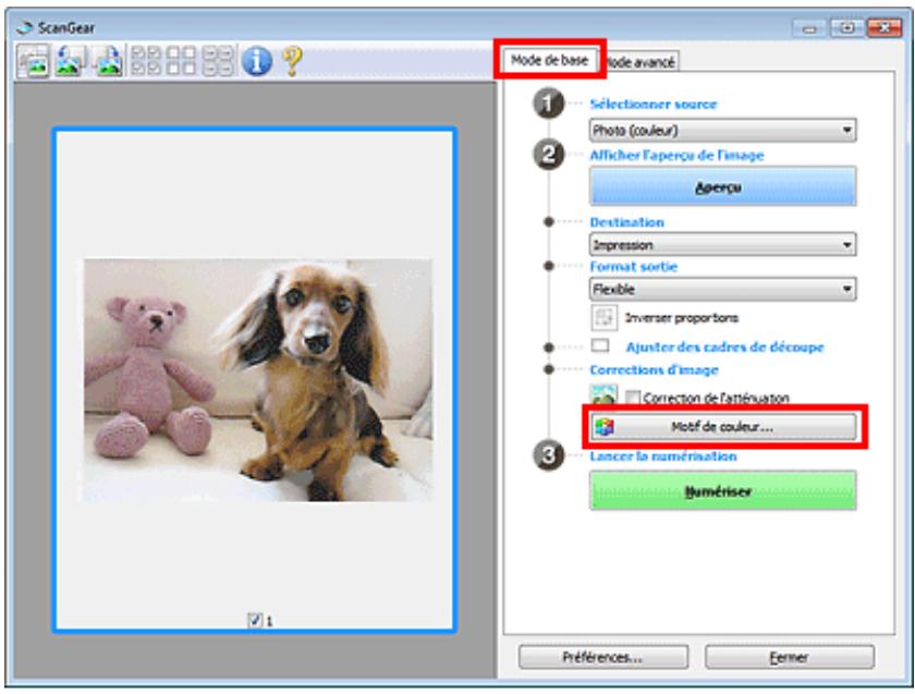 CANON MG2555C - Ajustement des couleurs à l'aide d'un motif de couleur - 1