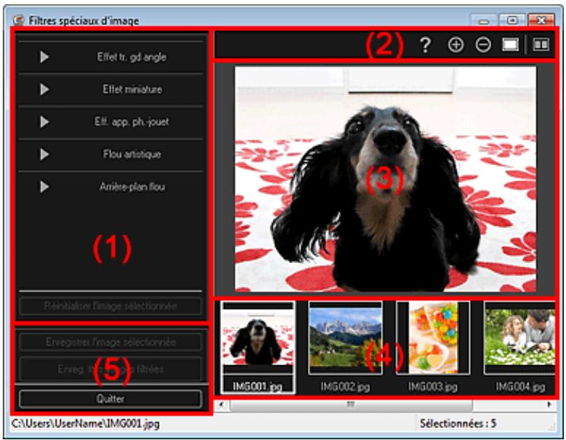 CANON MG2555C - Fenêtre Filtres spéciaux d'image - 1