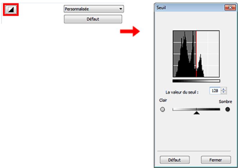 CANON MG2555C - Paramétrage du seuil - 1