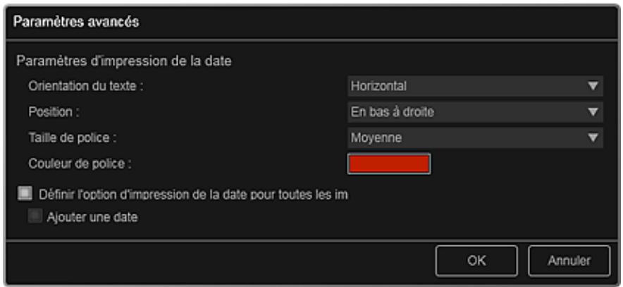 CANON MG2555C - Boîte de dialogue Paramètres avancés (Présentation photo) - 1