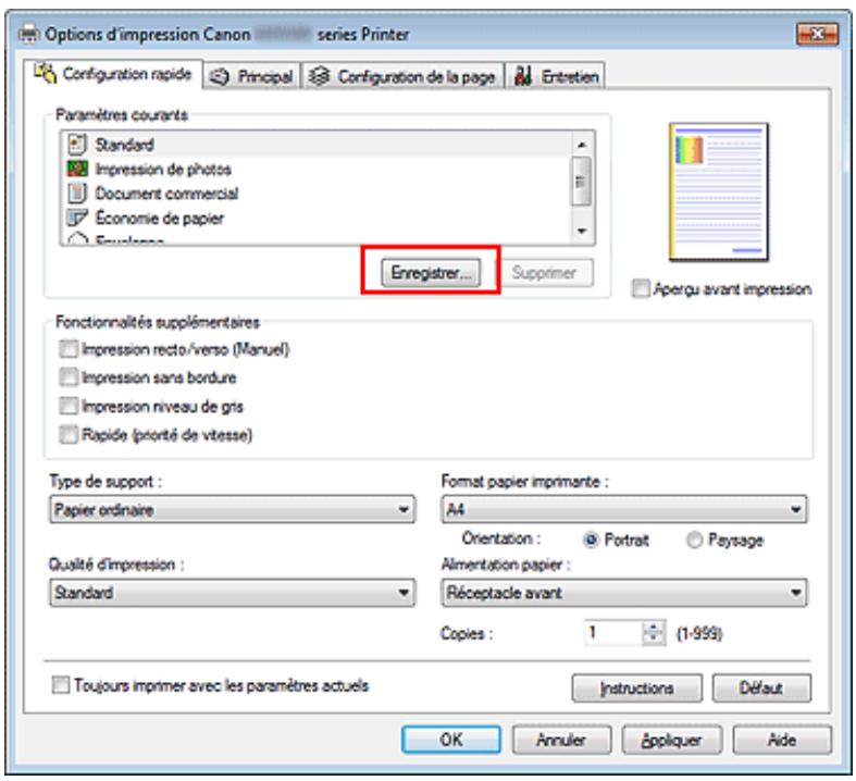 CANON MG2555C - Enregistrement d'un profil d'impression - 1