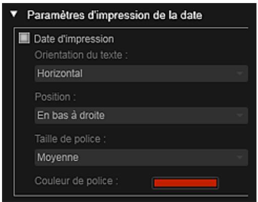 CANON MG2555C - Paramètres d'impression de la date - 1