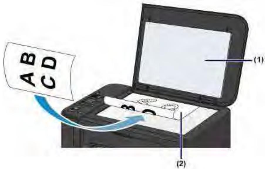 CANON MG2555C - Chargement des originaux sur la vitre d'exposition - 1