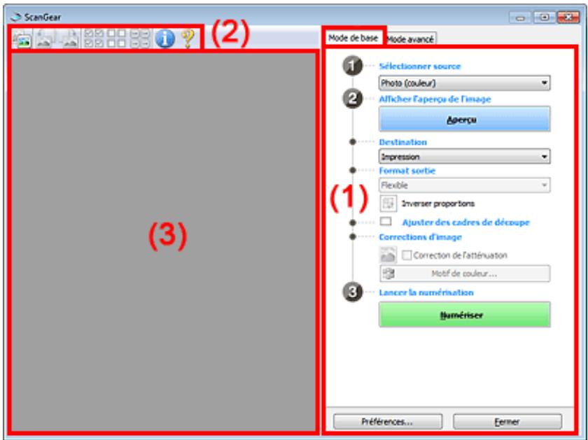 CANON MG2555C - Onglet Mode de base - 1