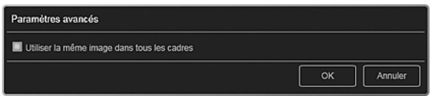 CANON MG2555C - Boîte de dialogue Paramètres avancés (Autocollants) - 1