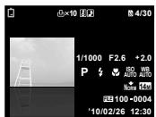 OLYMPUS FE 4030 - Appuyez sur (INFO). - 4