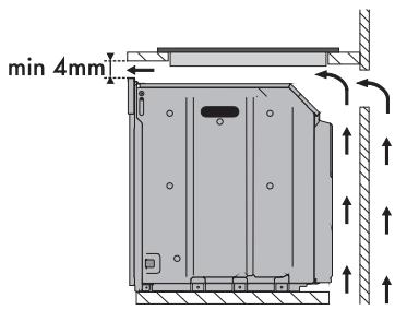 SMEG TABLE DE CUISSON SIM662WLDX - Sur le compartment d'encastrement du four - 2