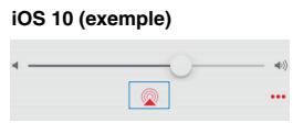 YAMAHA R-NSOSD - Mettez l'unité sous tension et démarrez iTunes sur le PC ou affichez l'écran de lecture de l'iPhone. - 1