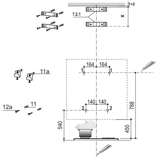 ROBLIN GLISS 5059001 BLANC - Perçage de la paroi et fixation des supports - 1