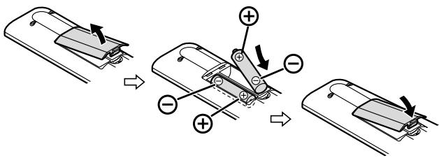 SHARP XLMP-35H - Mise en place des piles - 1