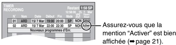 PANASONIC DMR-E65 - Appuyez sur [ENTER]. - 1