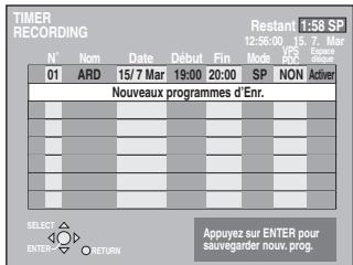 PANASONIC DMR-E65 - Appuyez sur [PROG/CHECK]. - 1