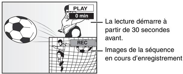 PANASONIC DMR-E65 - Lecture d'une scène pendant l'enregistrement—Saut temporel - 1