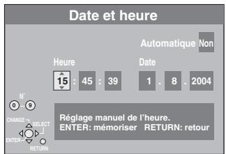 PANASONIC DMR-E65 - Réglage manuel de l'horloge - 1