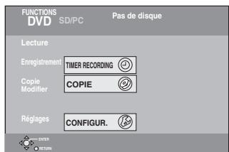 PANASONIC DMR-E65 - À l'arrêt Appuyez sur [FUNCTIONS]. - 1
