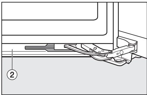 MIELE KWTN 14826 - Retirez l'amortisseur de fermeture de portedu bas : - 5