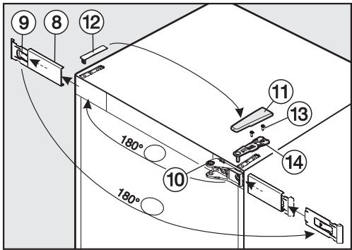 MIELE KWTN 14826 - Inversion du sens d'ouverture de porte - 2