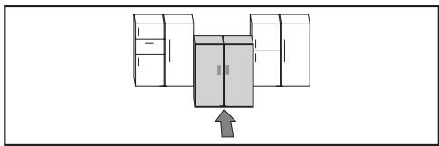 MIELE KWTN 14826 - - Lorsque la combinaison se trouve pile en face de la niche : - 1