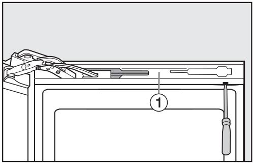 MIELE KWTN 14826 - Retirer l'amortisseur de fermeture deporte du haut : - 1