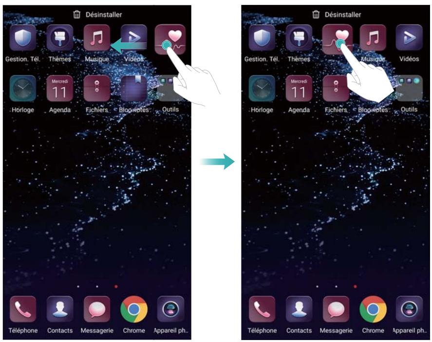 HUAWEI P10 PLUS - Déplacer les iconônes de l'écran d'accueil - 1