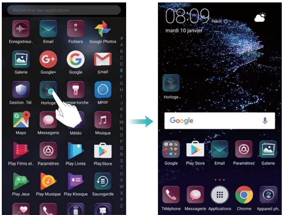 HUAWEI P10 PLUS - Ajouter des raccourcis d'application à l'écran d'accueil - 1