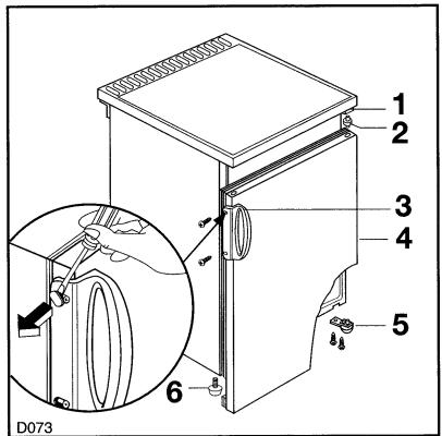 ARTHUR MARTIN AUT 1171 - Pour changer le sens d'ouverture de la porte: - 1