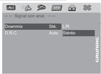 GRUNDIG GDP7700 - Sélection du signal sonore - 1