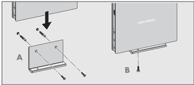 GRUNDIG GDP7700 - Fixation du lecteur DVD au mur - 1
