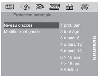 GRUNDIG GDP7700 - Modification du mot de passer - 1