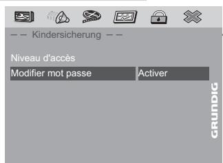 GRUNDIG GDP7700 - Modification du mot de passer - 2