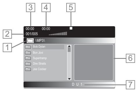 GRUNDIG GDP7700 - Menu du gestionnaire de fichiers - 1