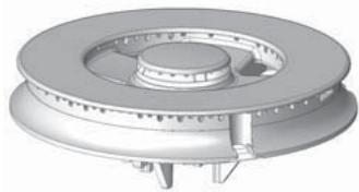 SAUTER STE 907F SABLE DORE - PARTICULARITIES DU BRULEUR TRIPLE COURONNE - 3