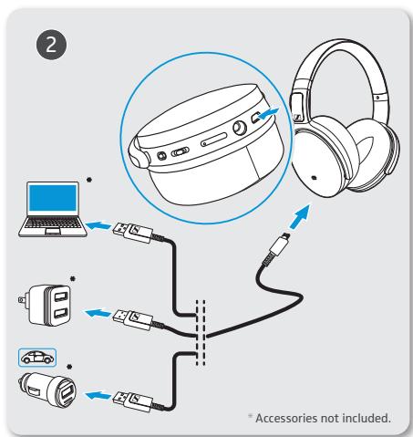 SENNHEISER HD4.50BTNC - Charger la batterie du casque - 2