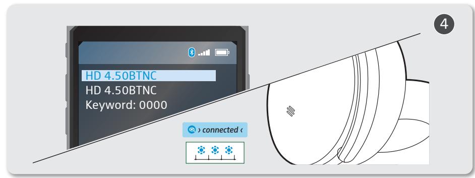 SENNHEISER HD4.50BTNC - Appairer le casque avec un apparéil Bluetooth - 4