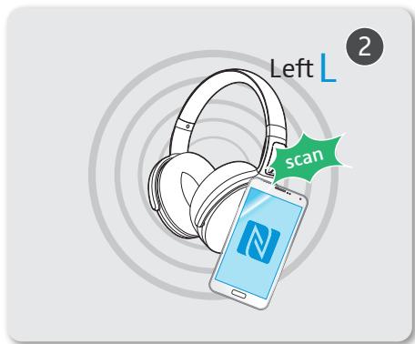 SENNHEISER HD4.50BTNC - Appairer le casque avec un apparéil Bluetooth en utilisant la fonction NFC - 2