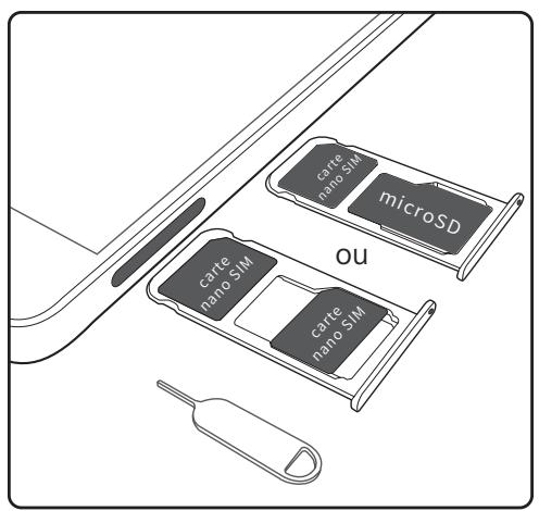 HUAWEI P10 LITE + SMARTBAND - Insérer des cartes SIM et Micro SD - 1