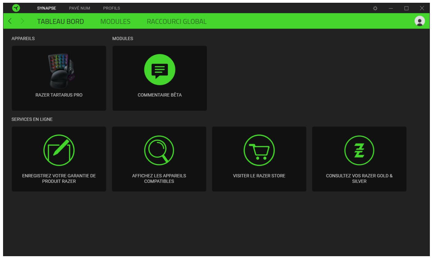 RAZER Tartarus Pro - Tableau de bord - 1